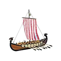 artesanía latina - maquette de bateau en bois - drakkar viking - modèle 19001n, Échelle 1:75 - modèles réduits à assembler - niveau débutant
