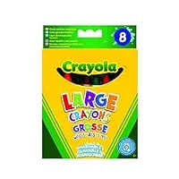 crayola - loisir créatif - 8 gros crayons À la cire lavables boîte