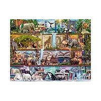 ravensburger - puzzle 2000 pièces - puzzle adultes - dès 14 ans - magnifique monde animal - aimee stewart - art - puzzle de qualité premium fabriqué en europe - 16652