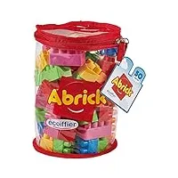 jouets ecoiffier -486 - sac de briques à empiler abrick – jeu de construction pour enfants – 50 pièces – dès 18 mois – fabriqué en france