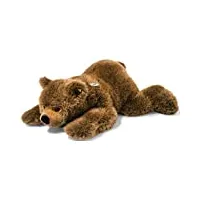 steiff - 70068 - urs - peluche ours - couché - brun