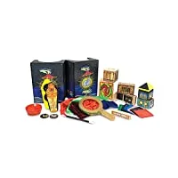 melissa & doug kit de magie deluxe, 10 tours impressionnants et faciles à maîtriser, jouets en bois, cadeau pour garçons et filles de 7 8 9 ans