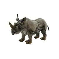hansa peluche rhinocéros noir 21cmh/35cml