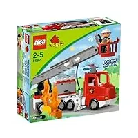 lego duplo - legoville - 5682 - jouet premier age - le camion des pompiers