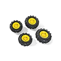 rollytoys pneus pneumatiques pour véhicules à pédales (compatibles avec les tracteurs à pédales rollytrac, accessoire pour véhicules pour enfants, pneus de rechange) 409860