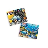 melissa & doug floor puzzle bundle (solar / underwater) by melissa & doug toy (english manual)