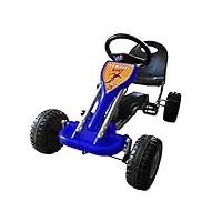 vidaxl kart à pédales bleu jardin karting voiture auto véhicule jouet d'enfant