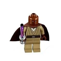 lego star wars mace windu minifigure with brown cape and purple lightsaber 9526 by lego