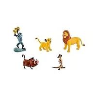 bullyland walt disney roi lion 5 figurines set - rafiki et simba jeune simba pumbaa timon simba