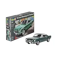 revell maquette de voiture 1 : 24–1965 ford mustang 2 + 2 fastback reproduction à l'échelle 1 : 24, niveau 4, copie fidèle de l’origine, avec beaucoup de détails, 07065