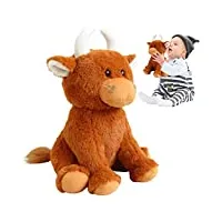 hongjingda 5 pcs figurines en peluche - belle poupée en vache highland | jouet en dessin animé figure d'oreiller, jouet d'animal en kawaii, cadeau d'anniversaire