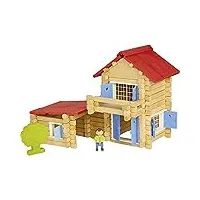 jeujura - 8033- jeux de construction-la maison en bois - 140 pieces