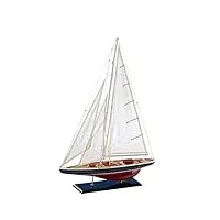 aubaho modèle de navire maquette de voilier yacht à voiles bois 86cm pas de kit