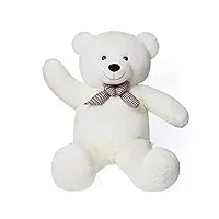 yunnasi ours en peluche geante 120cm xxl nounours peluche géant pour enfant cadeau,blanc
