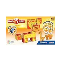 geomag magicube 135 safari park- constructions magnétiques et jeux educatifs, 14 cubes magnétiques