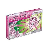 geomag - classic 344 pink, constructions magnétiques et jeux educatifs, gm106, multicolore, 104 pièces