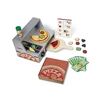 melissa & doug |comptoir de pizza | jouet en bois |jeux de rôle |jeux d'aliments en bois