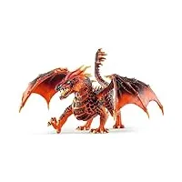 schleich eldrador - dragon de lave,figurine dragon schleich avec des parties mobiles, dragon rouge jouet de la collection créature eldrador pour enfants de 7 ans et plus