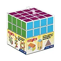 geomag - magicube 64 pièces - blocs de construction magnétiques multicolores à assembler - pour enfants dès 1 an - 6 couleurs - fabriqué en suisse -jouet educatif - jeux construction magnétiques