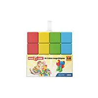 geomag - magicube - 64 cubes - jeu de construction magnétique pour enfants dès 1 an - blocs de construction colorés - fabrication suisse - jeux Éducatif aimanté montessori - apprentissage précoce