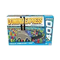 domino express - track creator + 400 dominos - jeu de construction pour 1 joueur et +- effets spéciaux - cascades Époustouflantes -jeu dominos pour enfants dès 6 ans - créez votre propre parcours