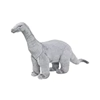 vidaxl jouet en peluche dinosaure brachiosaurus gris xxl poupée maison enfants