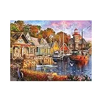 white mountain puzzles jigsaw puzzle 1000 pieces 24"x30"-harbor evening