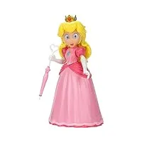 super mario bros movie - figurine peach 13cm - licence officielle - jouet mario à collectionner - figurine de personnage articulée - yeux acrylique réaliste - avec parapluie - jouet enfant dès 3 ans