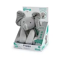 flappy l'ÉlÉphant – gund – peluche interactive pour bébé – bouge, parle et chante en français pour l'Éveil de votre enfant – peluche Éléphant taille 30 cm – 6054176 – jouet bébé 10 mois et +