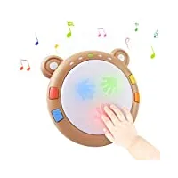 tumama jouet musical bébé,tambour musical jouet interactif cadeau,jeux électroniques pour enfants,jouets d'éveil musicaux,jouet éducatif précoce instruments de musique pour les enfants
