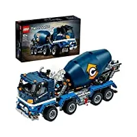 lego 42112 technic le camion bétonnière, jouet véhicule de chantier pour enfant de 10 ans et +, kit de construction