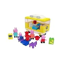 big - bloxx peppa pig - camping-car - set de construction briques - 54 pièces - 4 figurines incluses - jouet pour enfant - dès 18 mois - 800057145