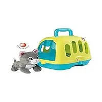smoby - mallette vétérinaire 2 en 1 - cage de transport - jouet pour enfant - peluche chaton avec effets sonores - 4 sons - 340300