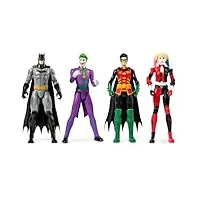 lot de 4 figurines batman 30 cm comprenant batman, robin, copperhead et talon