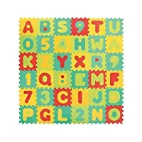 ludi- dalles lettres et chiffres, tapis d’Éveil pour bébé puzzle géant, 36 Éléments encastrables-développement de la motricité et de l’acuité visuelle - dès 10 mois