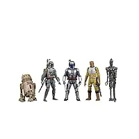 star wars celebrate the saga - pack 5 figurines bounty hunters 10 cm