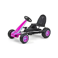milly mally viper kart à pédales go-kart vélo et véhicule pour les enfants à partir de 3 ans rose