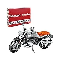 teakpeak maquette 3d moto, 886 pièces motocross de montagne maquette de moto cross kit de bricolage maquette de moto a construire,compatible avec lego technic