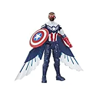 marvel studios avengers titan hero series, figurine captain america de 30 cm avec des ailes, pour enfants à partir de 4 ans