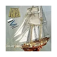 maquette de bateau À construire pour adultes, harvey maquette de voilier maquette de bateau d'assemblage en bois maquette de bateau classique diy kit de maquette de voilier with tools, 400 x 300 mm