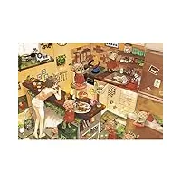 bria lapin cuisine puzzle 300/500/1000/1500/2000/3000/4000/5000/6000 adulte dessins animés toy jeu enfants cartoon cadeau 0125 (color : a, size : 4000pieces)