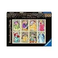 ravensburger - puzzle adulte - puzzle 1000 p -disney princesses art nouveau - 16504