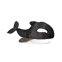 histoire d'ours - peluche poisson xxl - orque peluche géante - 80 cm - blanc/noir - idée cadeau - trésors marins - ho3078