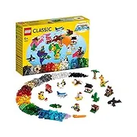 lego 11015 classic briques créatives « autour du monde » jeu de construction avec 15 figurines d’animaux