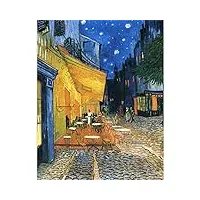 peintures en bois de renommée mondiale 500-6000 puzzles van gogh – terrasse de café sur forum carré, arles, nuit, qualité parent-enfant 0221 (couleur : a, taille : 6000 pièces)