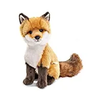 uni-toys - rotfuchs classique – 27 cm (hauteur) – renard, animal de la forêt – peluche, marron, blanc, hw-79025