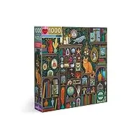 eeboo- cabinet de l’alchimiste adulte avec des détails fascinants – puzzle 1000 pièces en carton recyclé-pztalc, multicolore