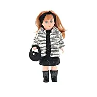 vilac - marie-françoise isabey - jouet en polyéthylène - poupée avec robe et manteau - 40 cm - tient debout toute seule pour les enfants - À partir de 3 ans