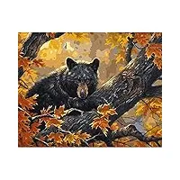 bear noir 1000 pièces-bois puzzle 6000 pièce adulte automne feuilles noire brain challenge puzzle(color:5000 pieces)