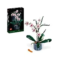 lego 10311 icons l’orchidée plantes avec fleurs artificielles d'intérieur pour décoration de maison, loisirs créatifs pour adultes, collection botanique, idée cadeau fête des mères
